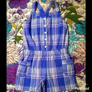 Gymboree Plaid Button Down Romper
